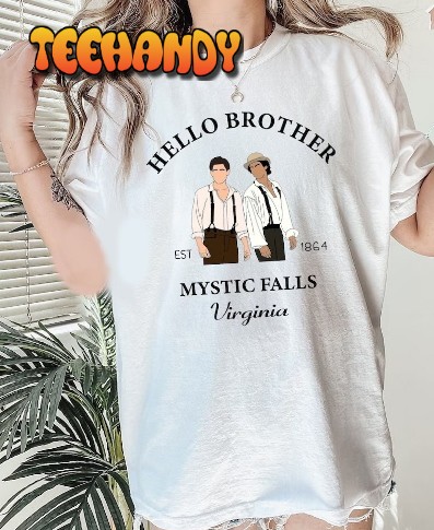 Comfort Colors Hello Brother T-Shirt, Vampire Diaries Fan T-shirt