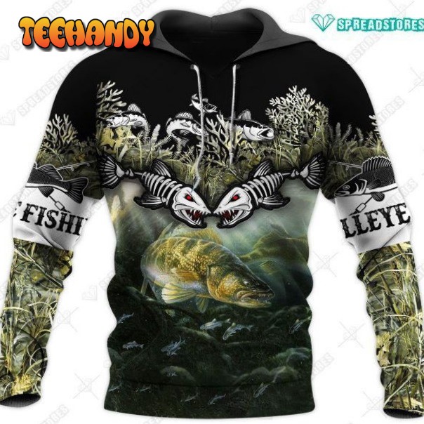 Cool Walleye Fishing 3D Hoodie All Over Printed Hoodie