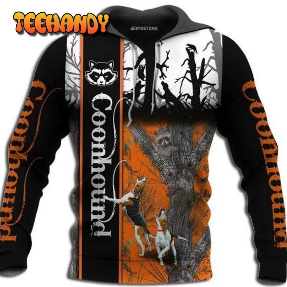 Coonhound Hunting Camo 3D Hoodie For Men For Women