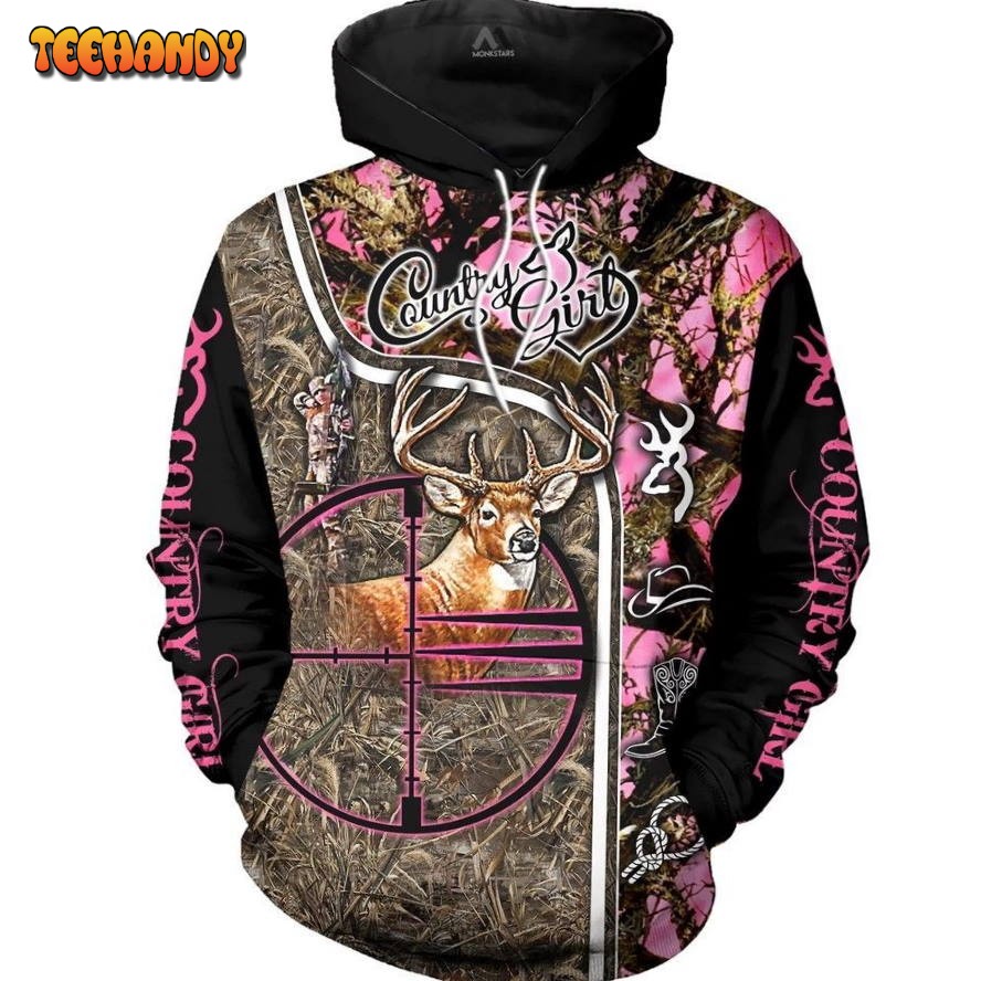 Country Girl Camo Pullover And Zippered Hoodies Custom 3D Graphic