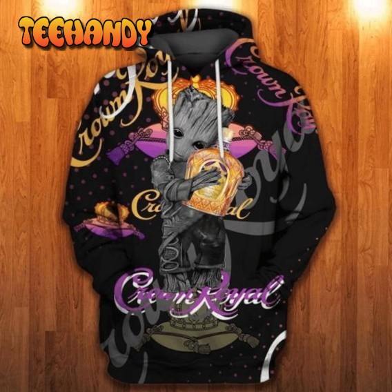 Crown Royal Groot Pullover And Zip Pered Hoodies Custom 3D Graphic