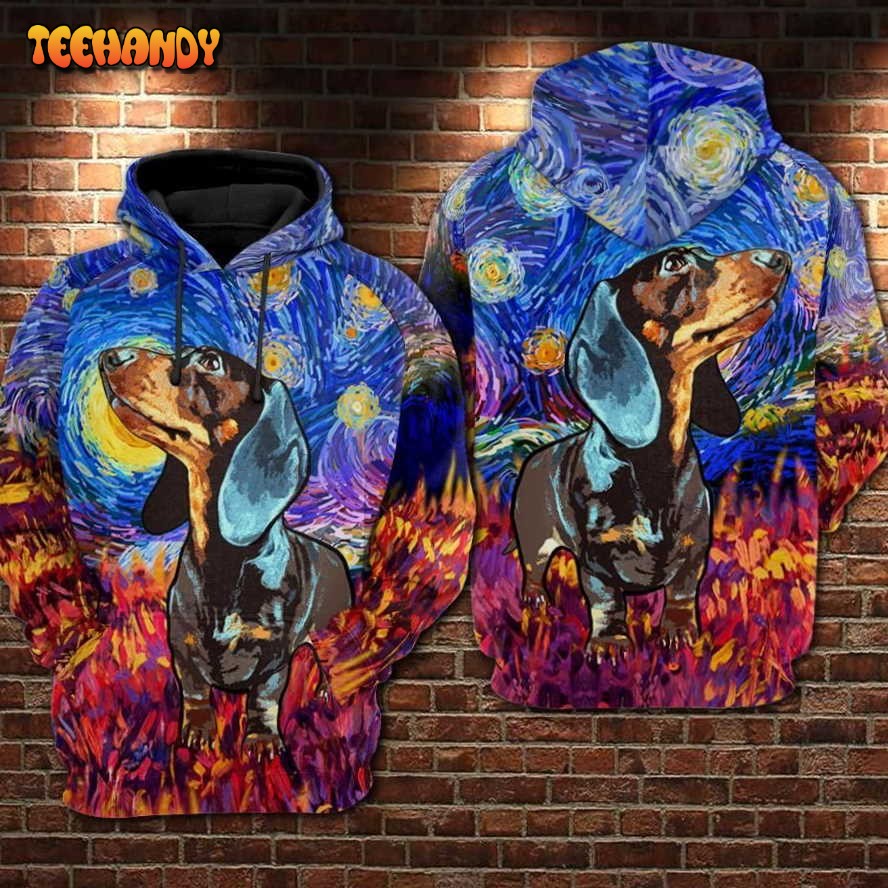 Dachshund Nfl Football Colorful 3d Hoodie For Men For Women Dachshund