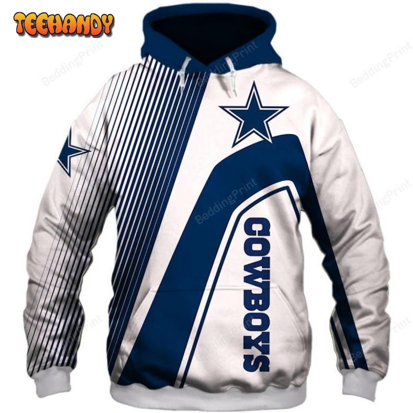 Dallas Cowboys 3d Hoodie Pullover Nfl Football