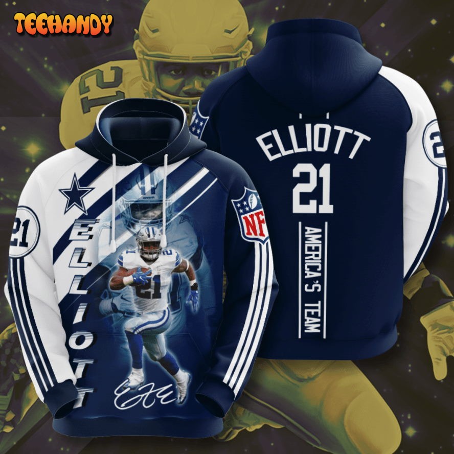 Dallas Cowboys Ezekiel Elliott 3D Hoodie For Men For Women