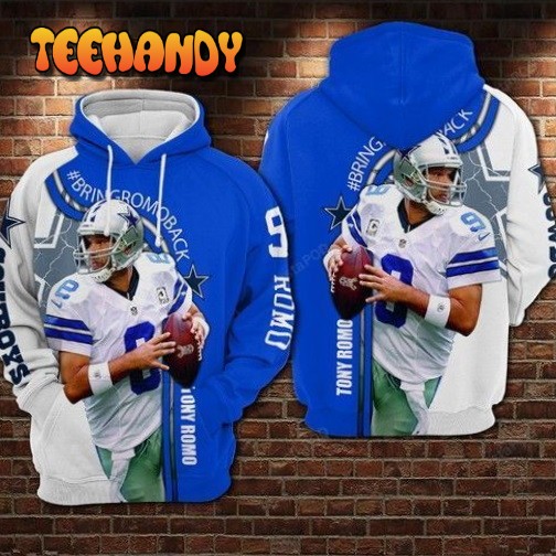 Dallas Cowboys Romo Back 3d Hoodie For Men Women All Over Printed Hoodie