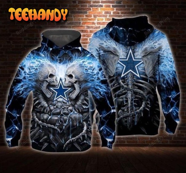 Dallas Cowboys Skeleton 3D Hoodie