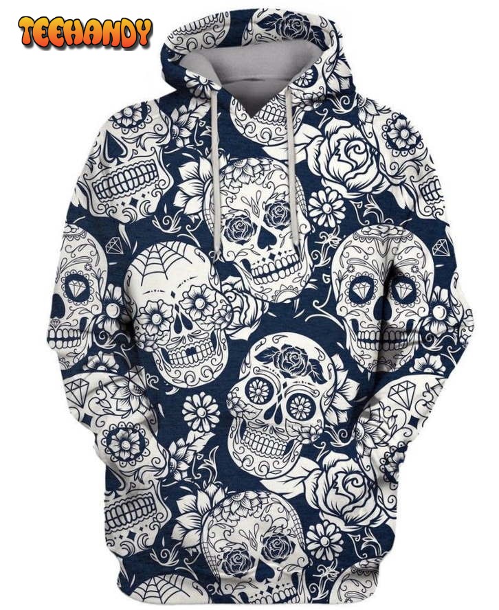 DAY OF THE DEAD SUGAR SKULL 3D Hoodie For Men For Women