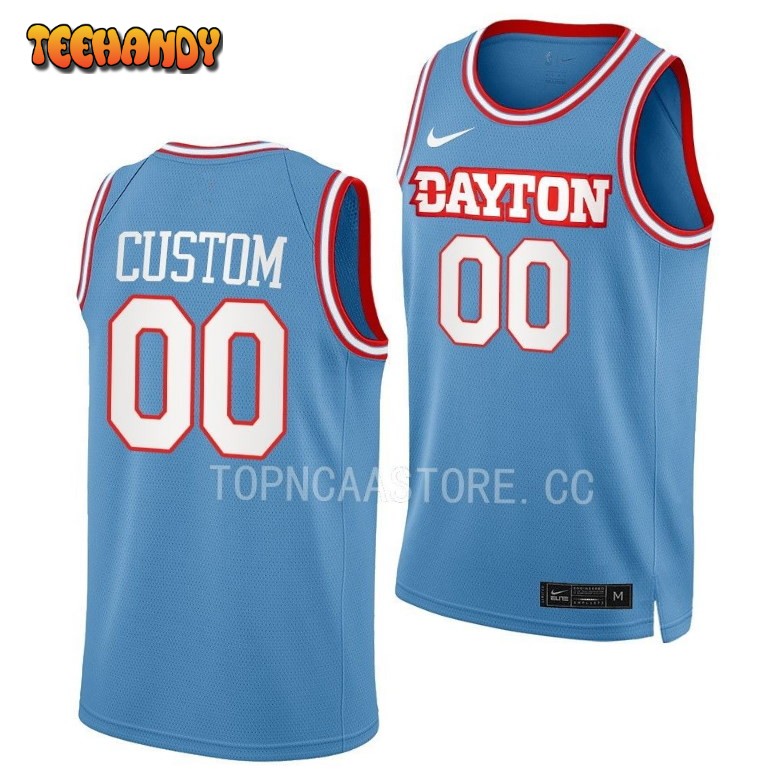 Dayton Flyers Custom 2023 Blue College Basketball Jersey