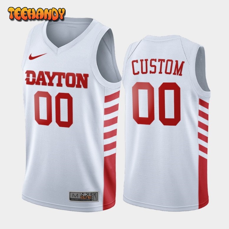 Dayton Flyers Custom White Replica College Basketball Jersey