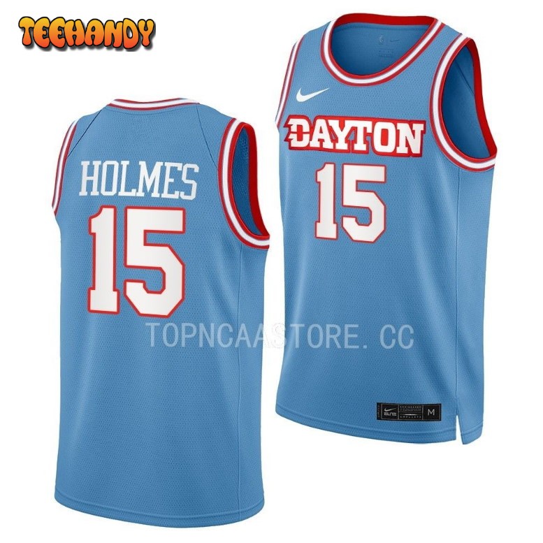 Dayton Flyers DaRon Holmes II 2023 Blue College Basketball Jersey