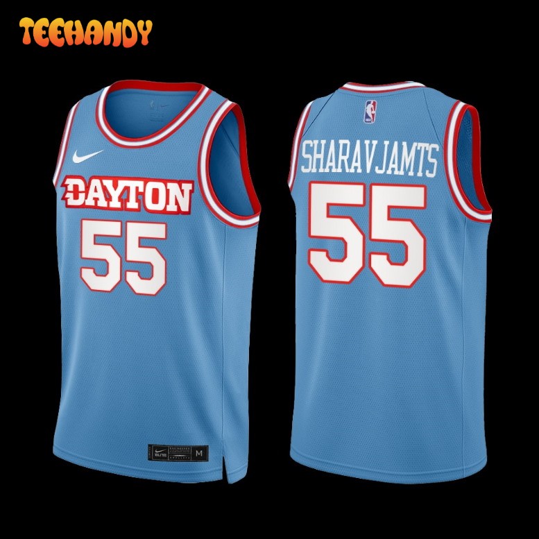 Dayton Flyers Mike Sharavjamts Chapel Blue College Basketball Swingman Jersey