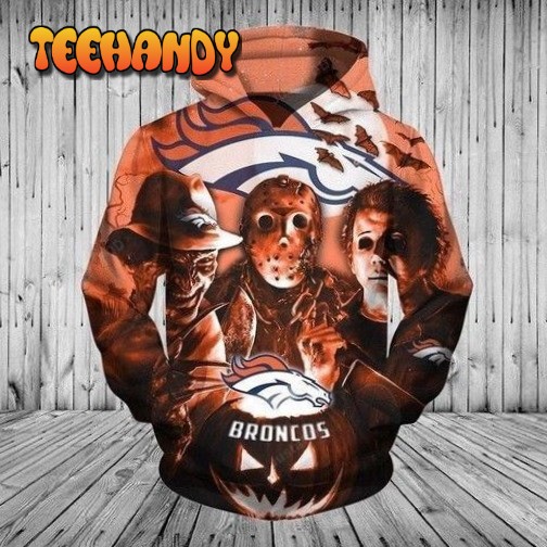 Denver Broncos Horror Night Halloween Pullover And Zippered Hoodies