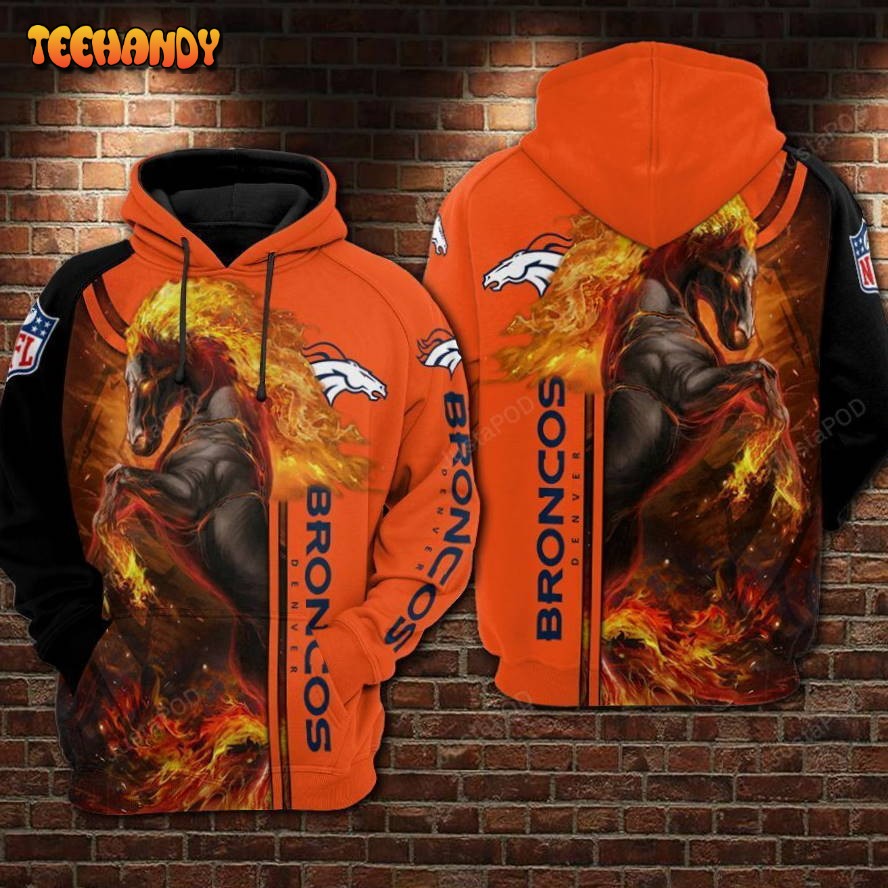 Denver Broncos 3D Hoodie