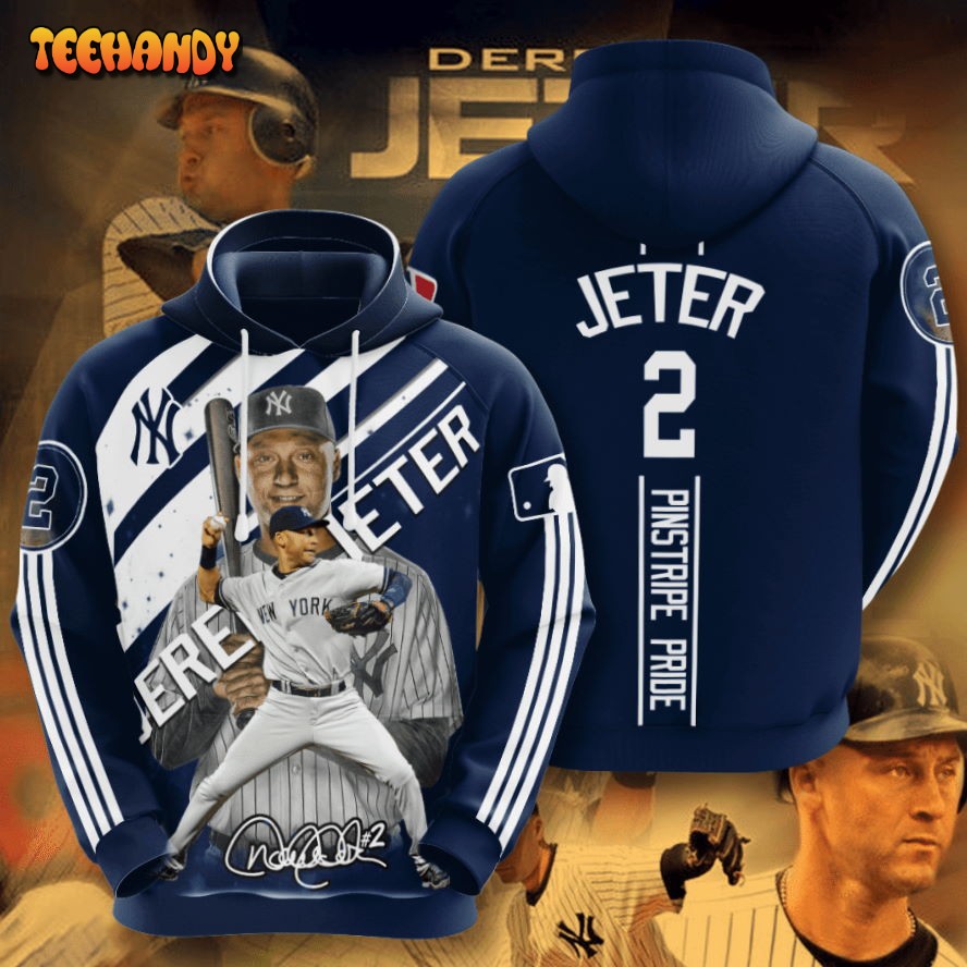 Derek Jeter New York Yankees 3D Hoodie All Over Printed Hoodie