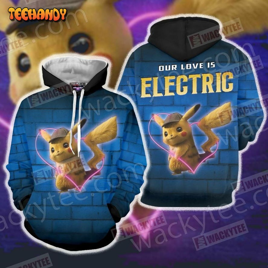 Detective Pikachu New Unisex 3D Hoodie All Over Print Hoodie