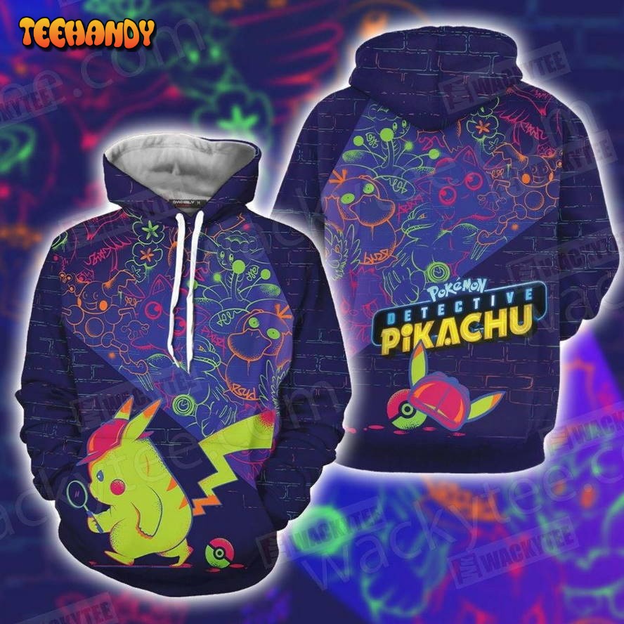 Detective Pikachu Unisex 3D Hoodie All Over Print Hoodie