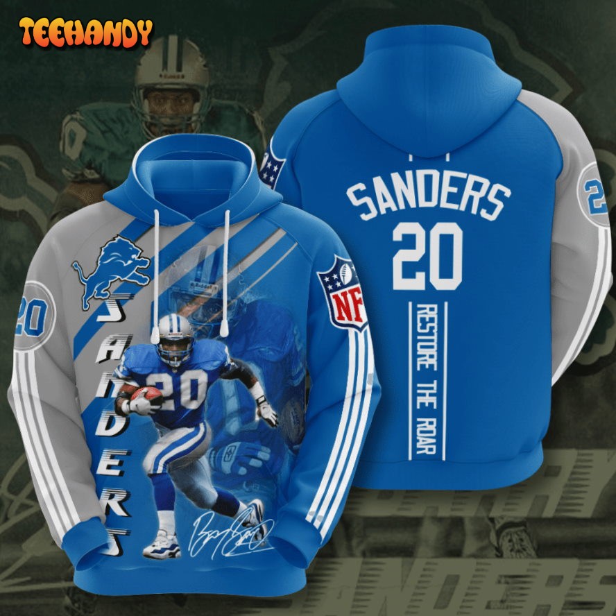 Detroit Lions Barry Sanders 3D Hoodie For Men For Women Hoodie