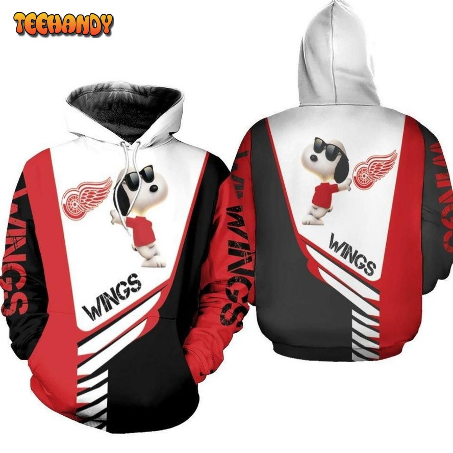 Detroit Red Wings Snoopy For Lover Hoodie 3D Hoodie Sweater Tshirt