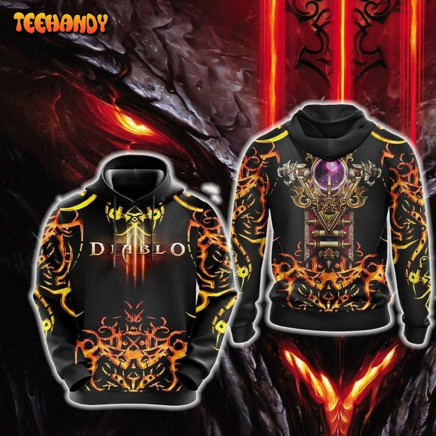 Diablo Iii – Class Crests 3D Hoodie All Over Print Hoodie