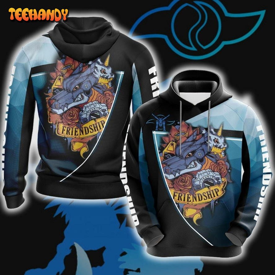 Digimon – Friendship Unisex 3D Hoodie All Over Print Hoodie