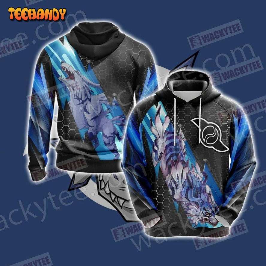 Digimon – Garurumon New Unisex 3D Hoodie All Over Print Hoodie2