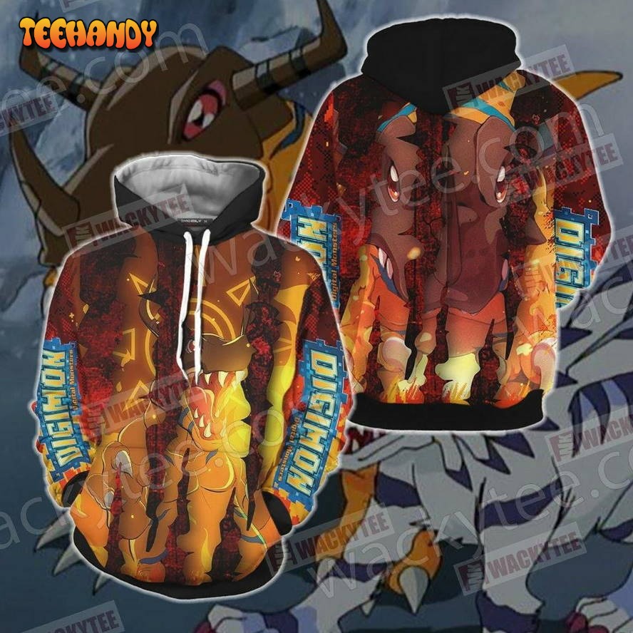 Digimon – Greymon New Unisex 3D Hoodie All Over Print Hoodie