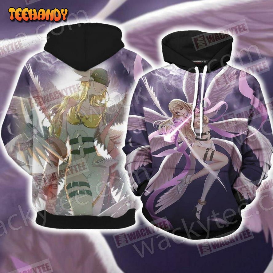 Digimon Angewomon Unisex 3D Hoodie All Over Print Hoodie