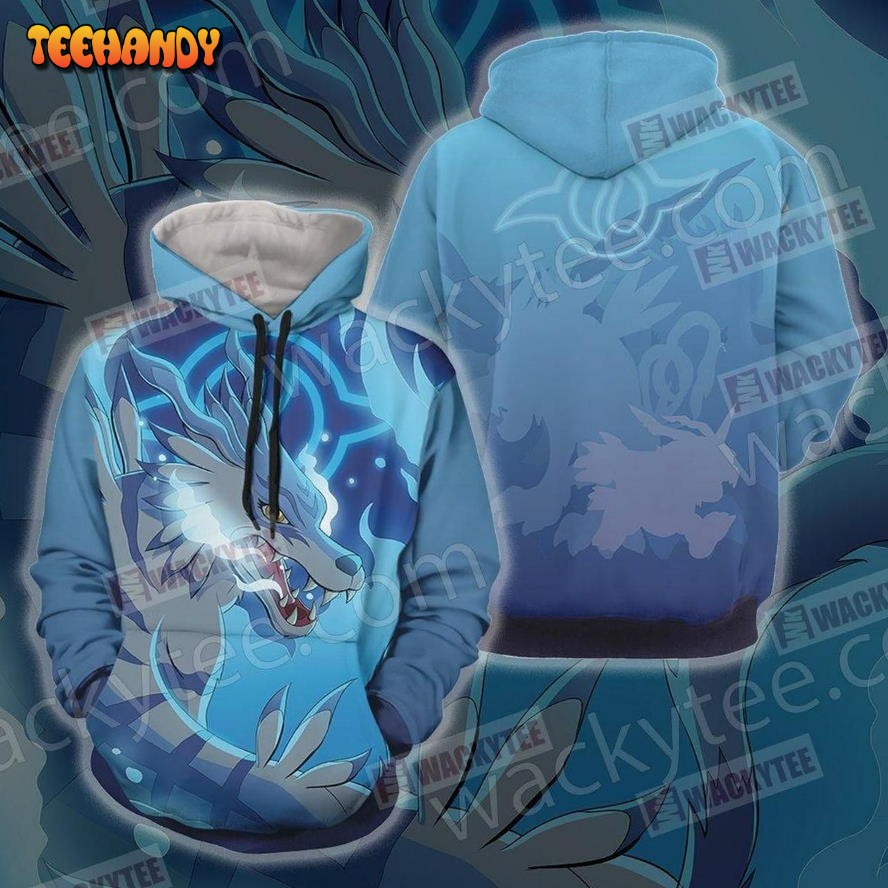 Digimon Garurumon 3D Hoodie All Over Print Hoodie