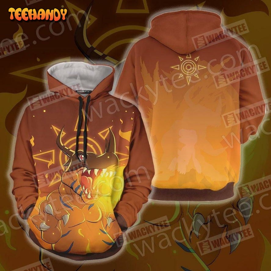 Digimon Greymon 3D Hoodie All Over Print Hoodie