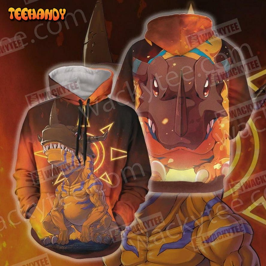 Digimon Greymon New 3D Hoodie All Over Print Hoodie