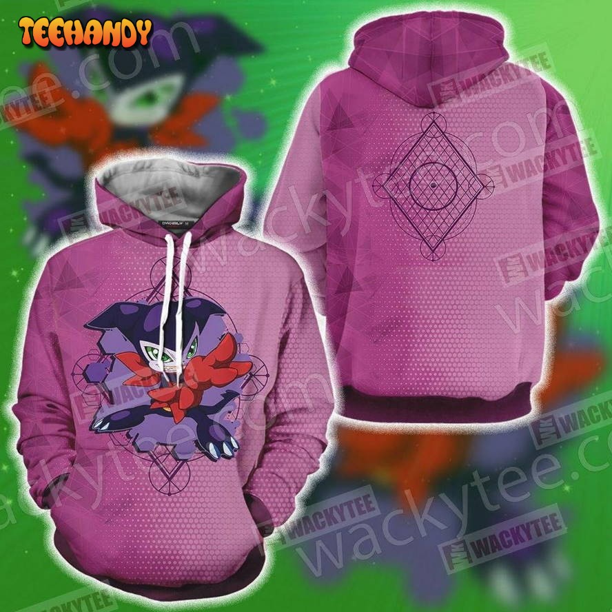 Digimon Impmon Chibi Unisex 3D Hoodie All Over Print Hoodie