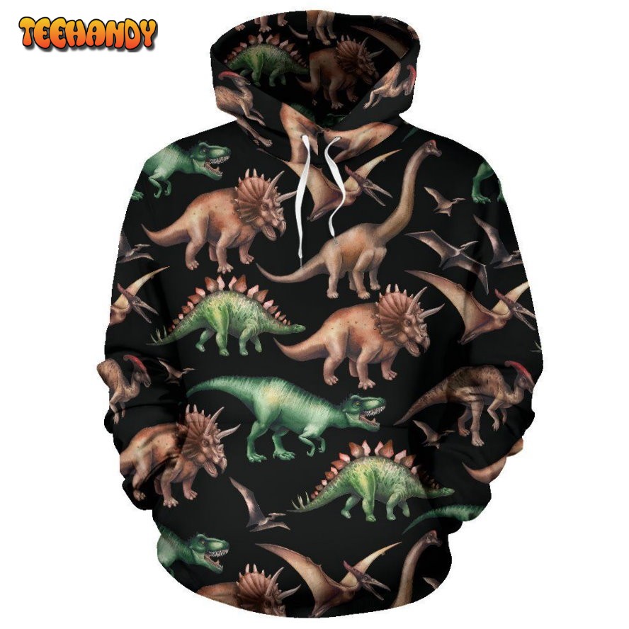 Dinosaur Print Pattern Pullover 3D Hoodie For Men Women Hoodie