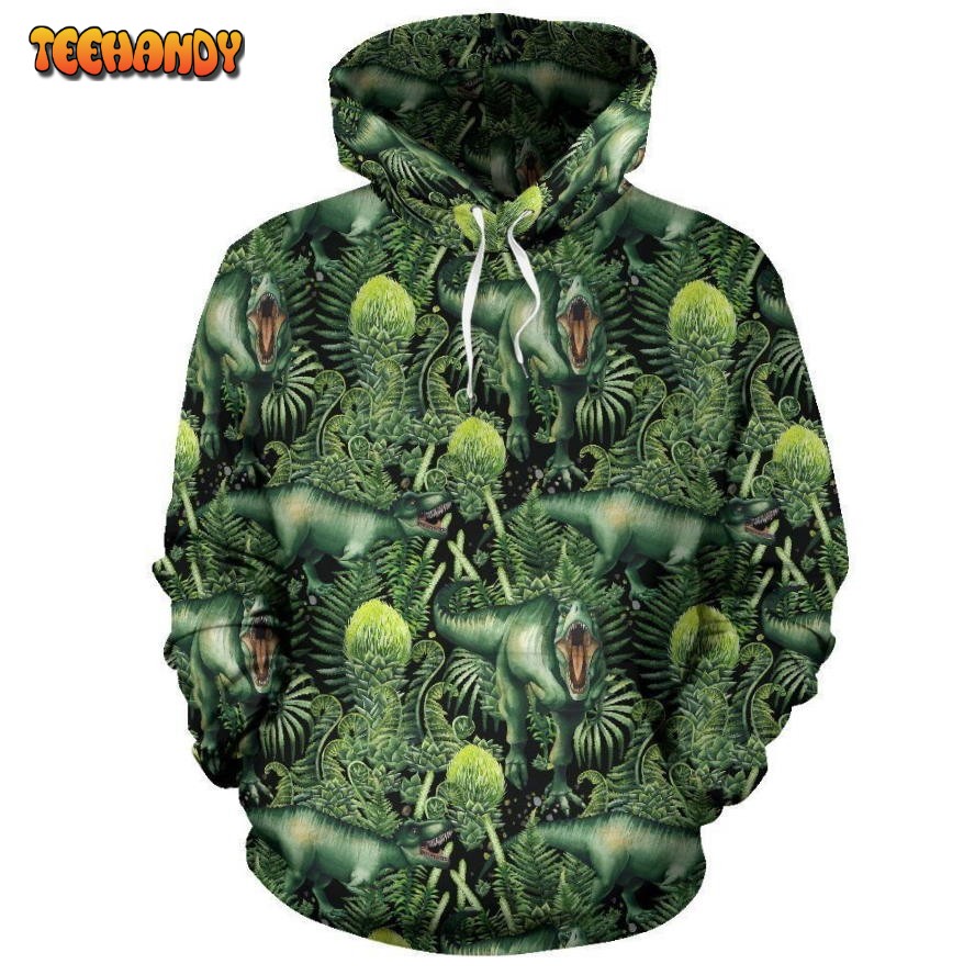 Dinosaur T Rex Print Pattern Pullover 3D Hoodie For Men Hoodie