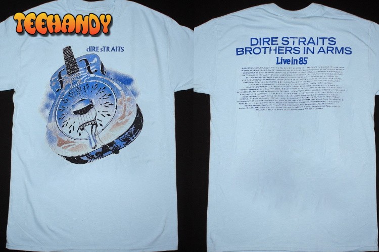 Dire Straits – Brothers In Arms Live In 85 Tour T-Shirt, Dire Straits Tour 1985 Shirt