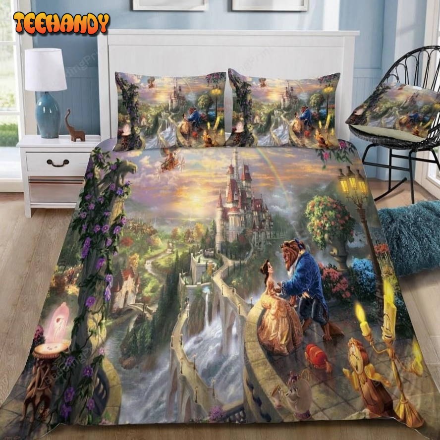 Disney Beauty And The Beast Duvet Cover Bedding Set