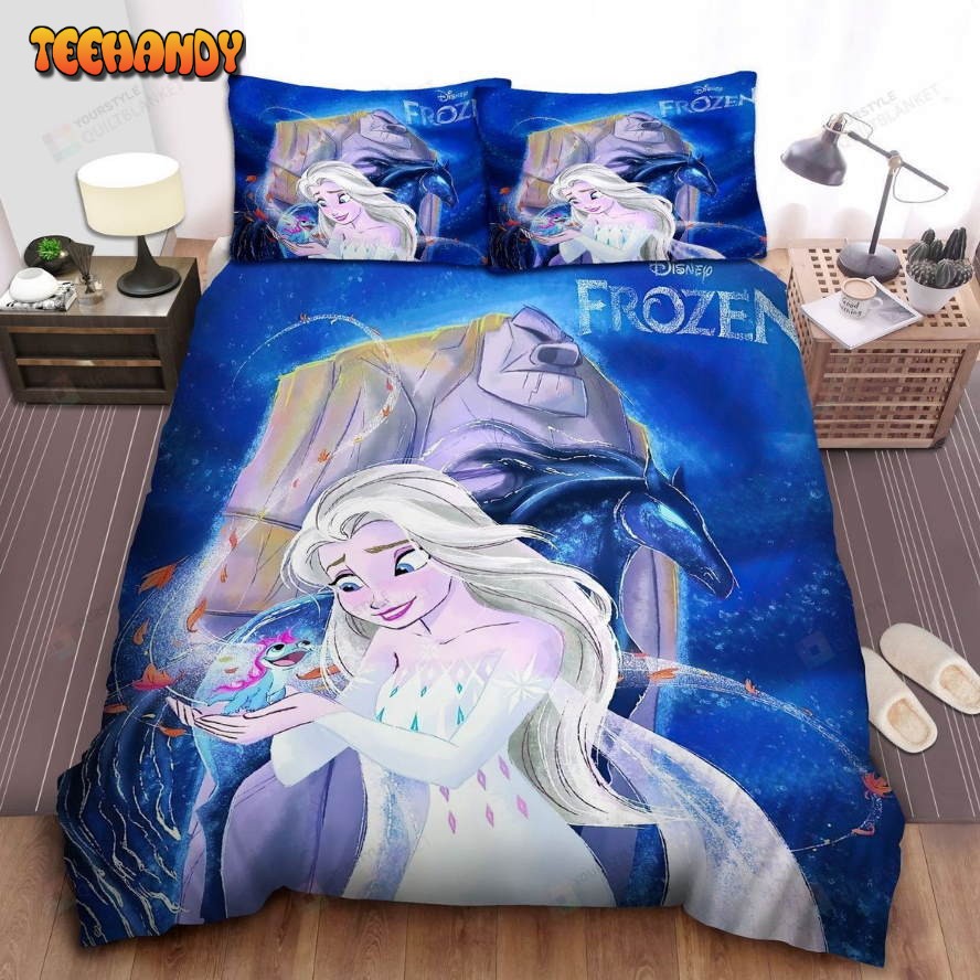 Disney Elsa And Her Friends In Frozen Poster Spread Comforter Bedding Sets