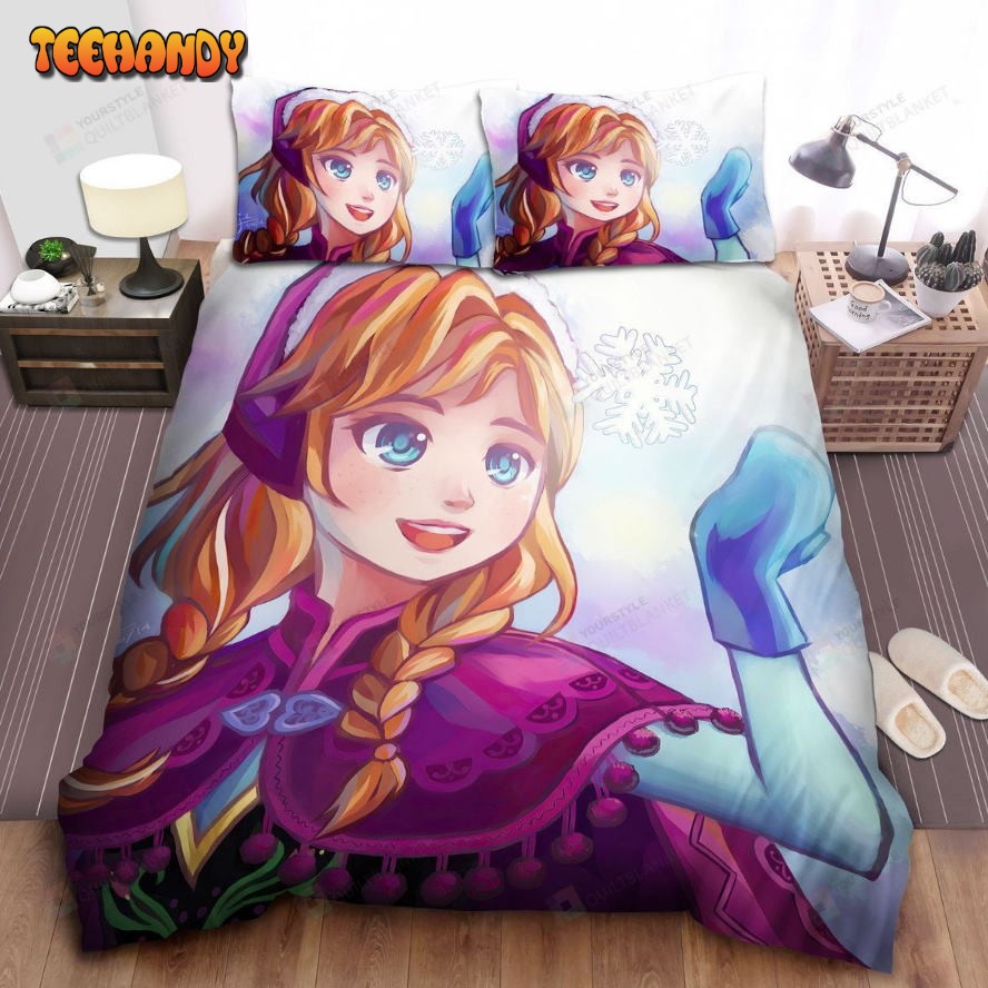 Disney Frozen Anna and A Snowflake Painting Comforter Bedding Sets