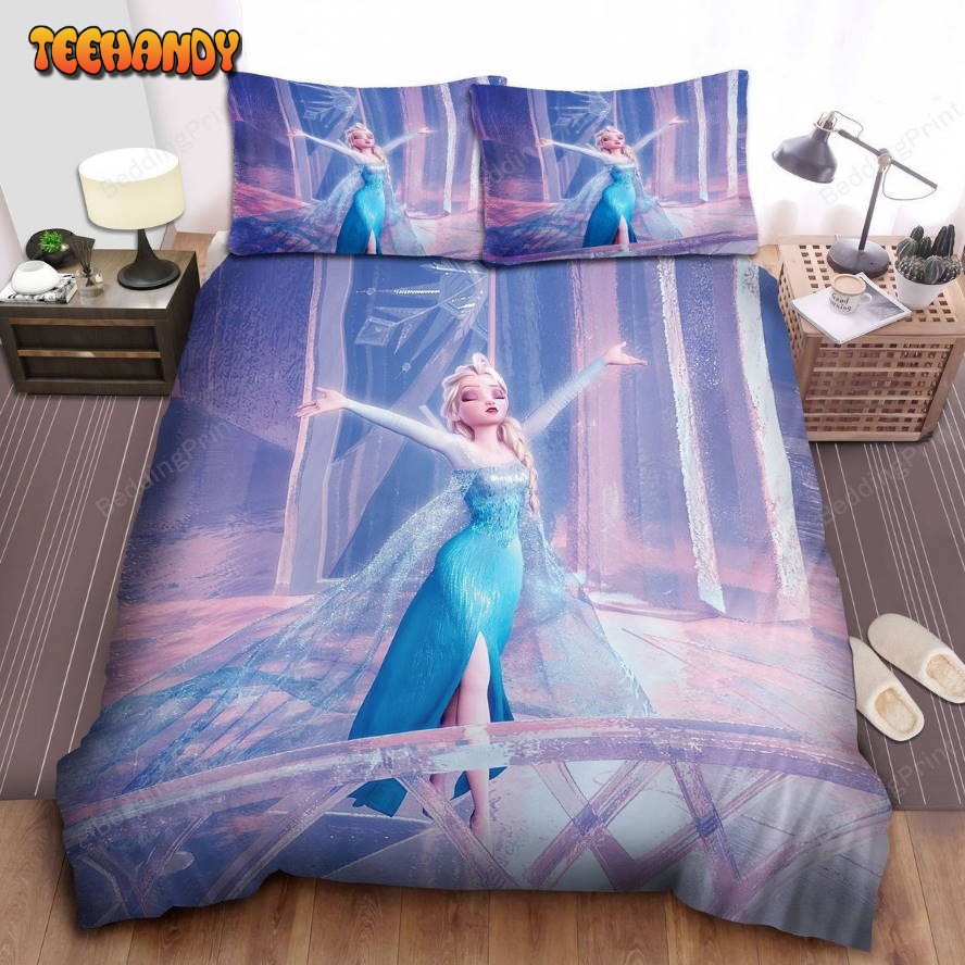 Disney Frozen Elsa In Her Own Ice Castle Bed Sheets Duvet Cover Bedding Sets