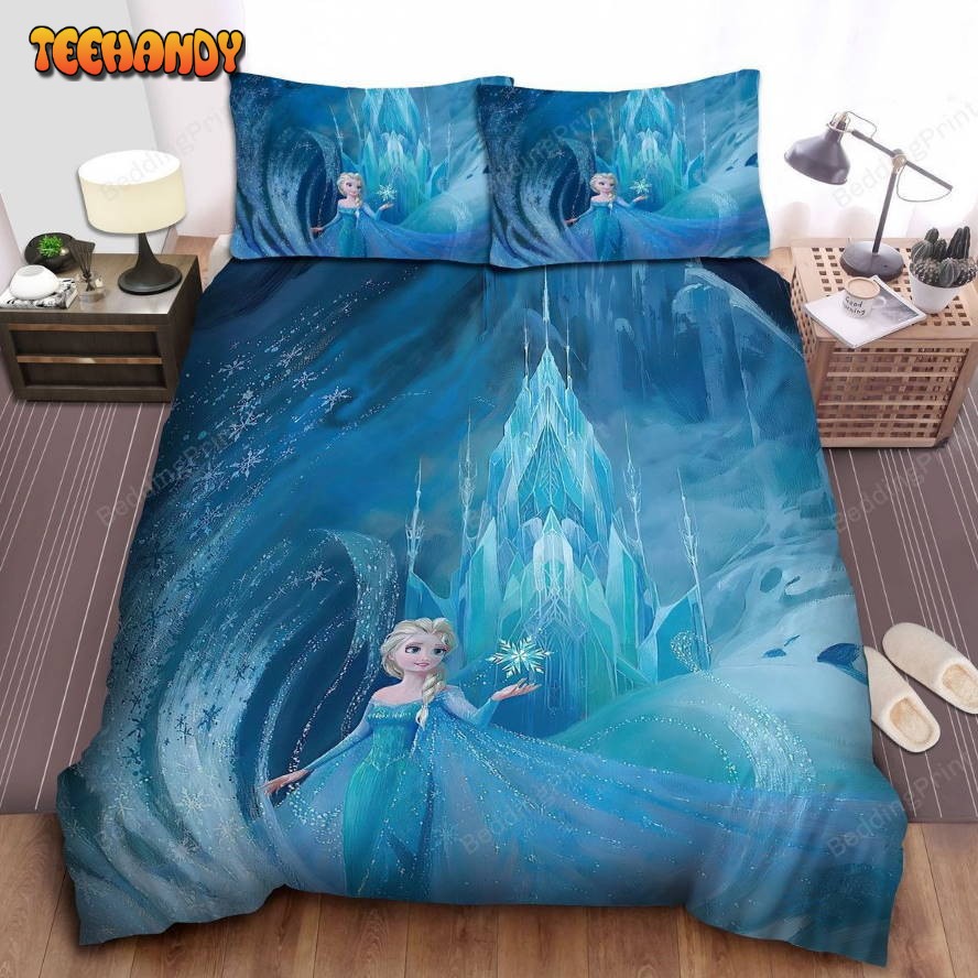 Disney Frozen Elsa Performing Magic Outside Her Ice Castle Bedding Sets