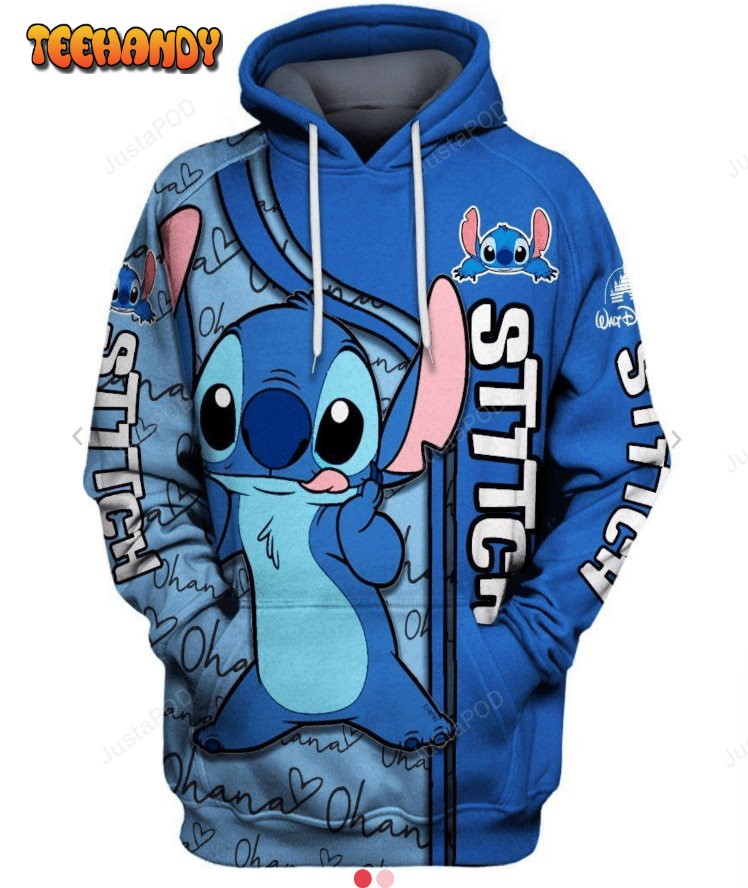 Disney Lilo and Stitch Men and Women 3D Hoodie and Zip Up Hoodie Lilo