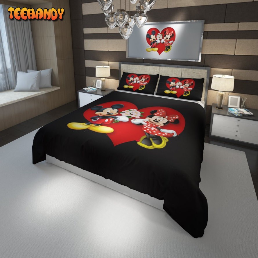 Disney Mickey And Minnie 3D Customized Duvet Cover Bedding Set