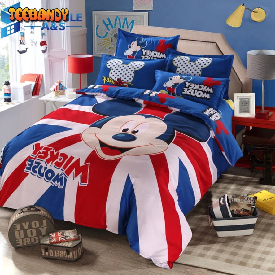 Disney Mickey Mouse Uk Flag Bedding Set