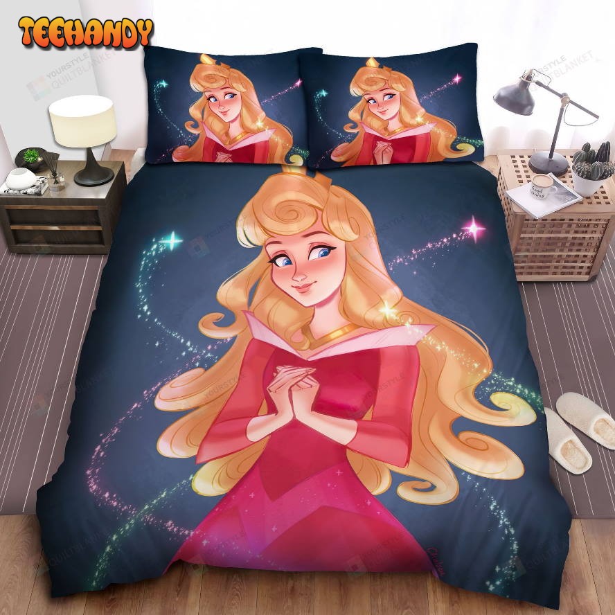 Disney Princess Aurora With Magical Spell Spread Comforter Bedding Sets