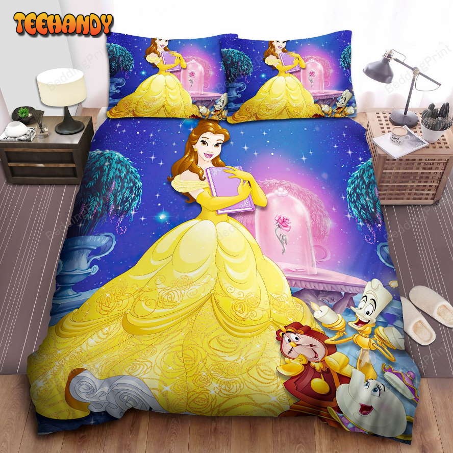 Disney Princess Belle And Her Friends In Beauty And The Beast Bedding Sets