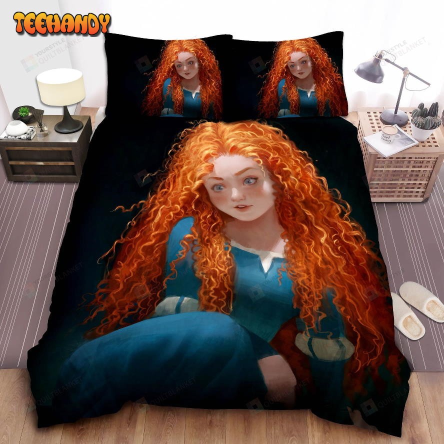 Disney Princess Merida Painting Spread Comforter Duvet Cover Bedding Sets