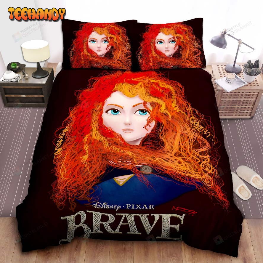 Disney Princess Merida Portrait Illustration Spread Comforter Bedding Sets