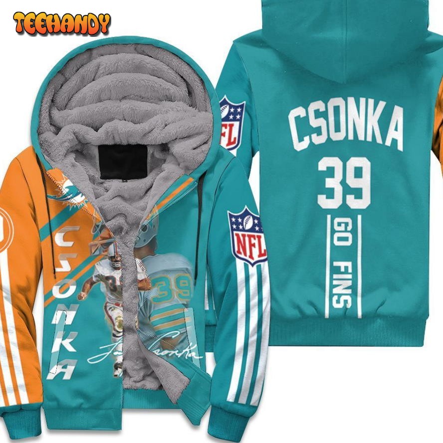 Dolphins Larry Csonka 3D Hoodie Unisex Fleece Hoodie