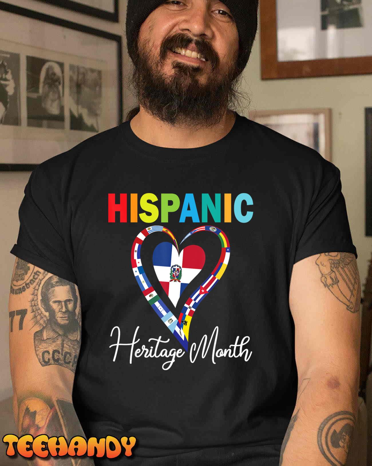 Dominican Republic Flag Hispanic Heritage Dominicana T-Shirt