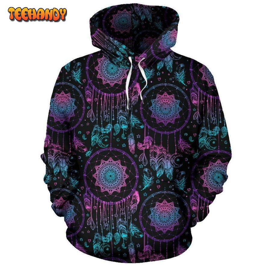 Dream Catcher Colorful Hand Draw Pullover 3D Hoodie For Men Women