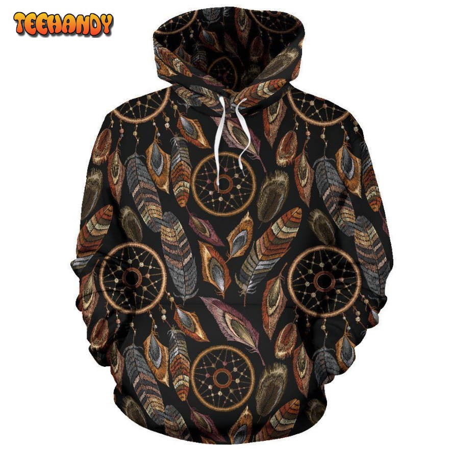 Dream catcher embroidered style Pullover 3D Hoodie For Men Women